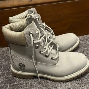 Timberland gray lace-Up Boots euc - 8